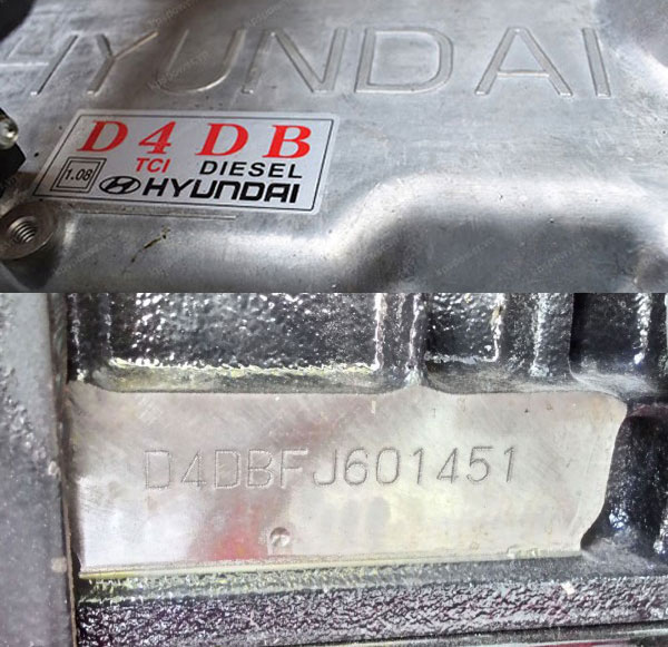 động cơ diesel Hyundai D4DB (130HP) hàn quốc