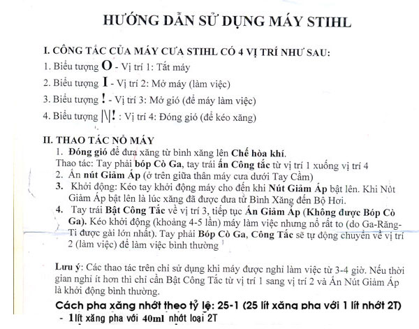 huong dan khoi dong no may cua xich stihl