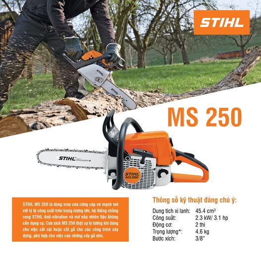 Máy cưa xích chạy xăng Stihl MS-250