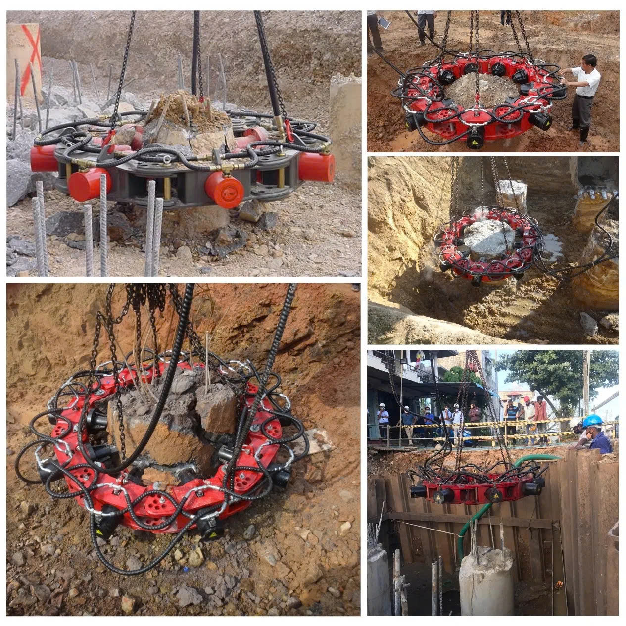 Kẹp cắt đầu cọc bê tông thủy lực