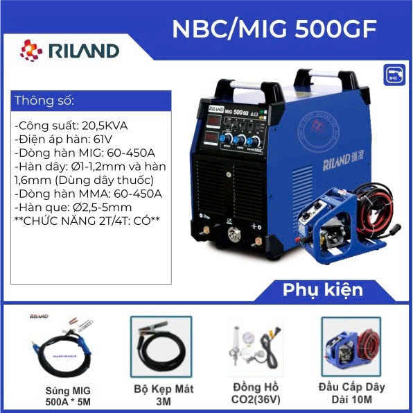 địa chỉ b&aacute;n m&aacute;y h&agrave;n mig NBC 500 Riland tại H&agrave; Nội HCM