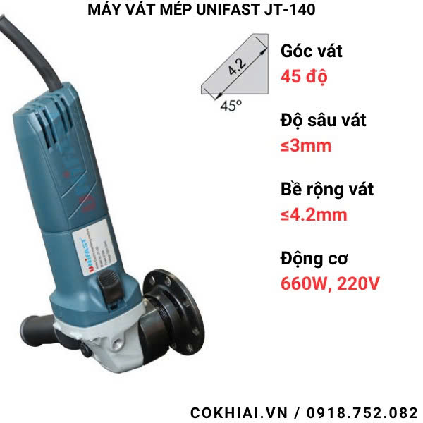 máy vát mép kim loại cầm tay Unifast JT100 giá rẻ