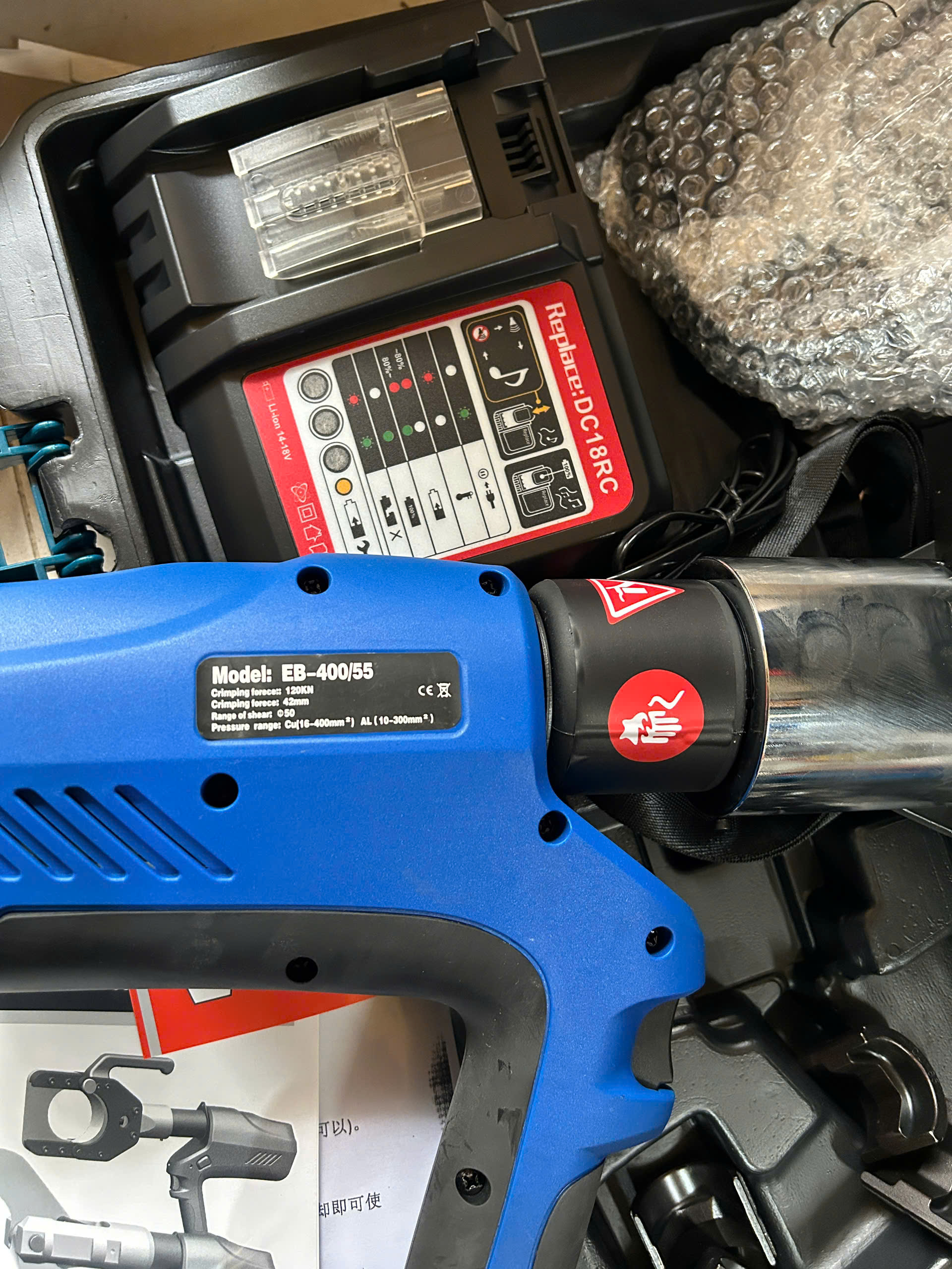 Đại lý bán máy bấm cos cắt cáp thủy lực EB-400/55