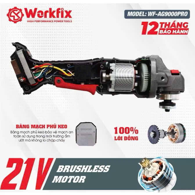 may mai cam tay dung pin working 9000pro