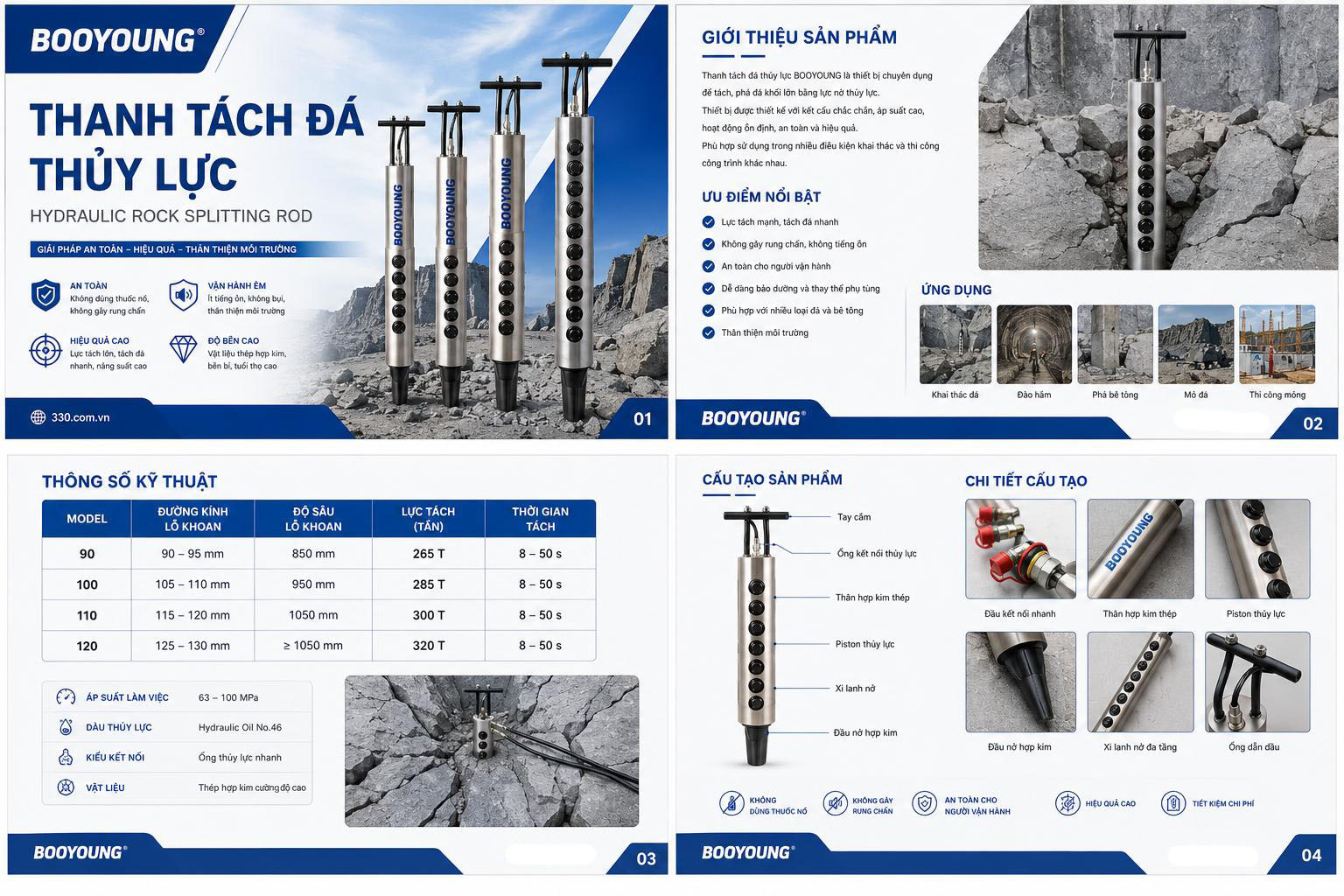 búa tách đá thủy lực