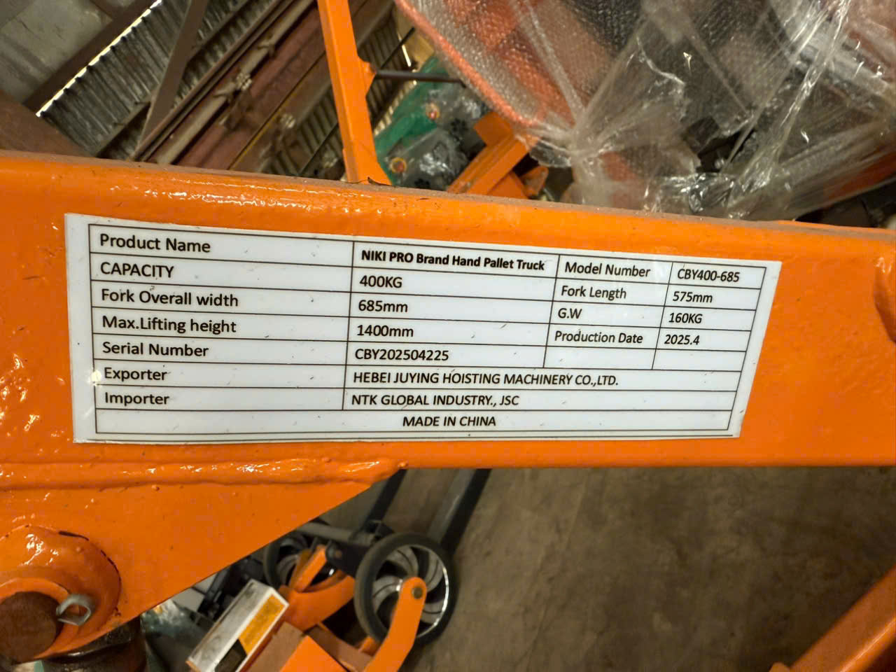 dai ly ban xe nang dien QB-400