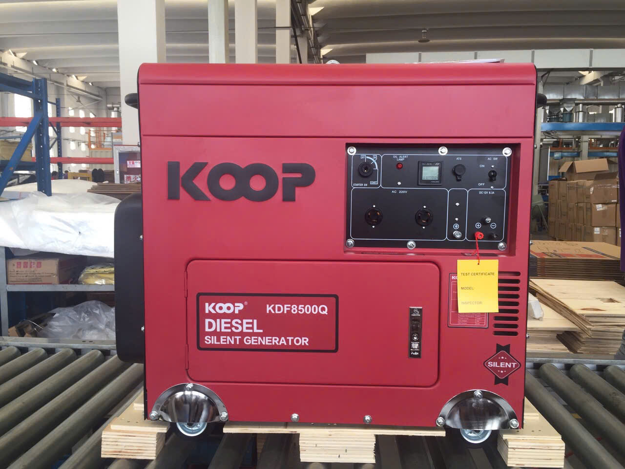 máy phát điện diesel cách âm chống ồn Koop