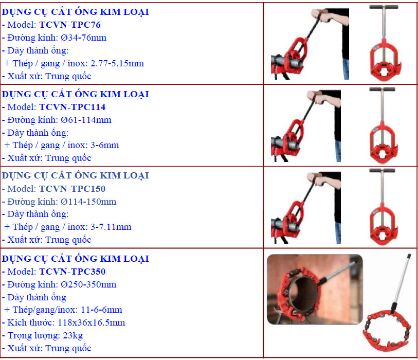 đại l&yacute; b&aacute;n dụng cụ cắt ống tại H&agrave; Nội HCM: 0986166533