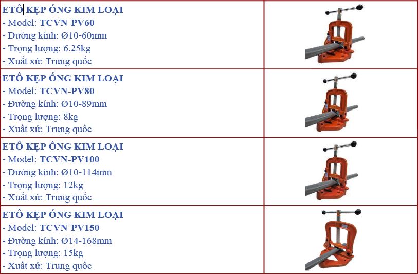 đại l&yacute; b&aacute;n eto kẹp ống kim loại gi&aacute; rẻ tại H&agrave; Nội HCM: 0986166533